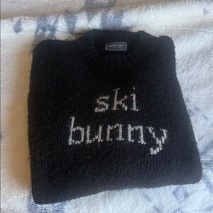Wooden Ships Black Ski Bunny Knit Sweater